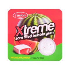 FUSION XTREME JAM FILLED BUBBLE GUM WATERMELON FLAVOUR 13.5G Default Title - MamasJan Grocery