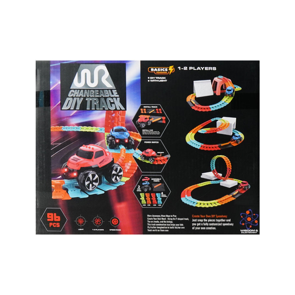 661-702 CHANGEABLE DIY CAR TRACK SET 96PC A.I Default Title - MamasJan Toys