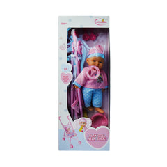 HX830-11 LUNABEBE DOLL WITH STROLLER BUGGY Default Title - MamasJan Toys