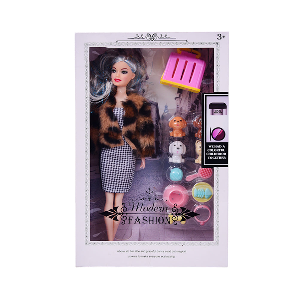 Y016 MODERN FASHION DOLL PET SET Default Title - MamasJan Toys