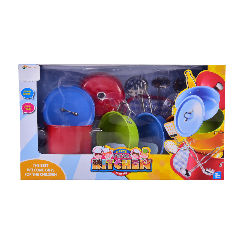 3815-5 METAL KITCHEN PLAY SET 11PC Default Title - MamasJan Toys
