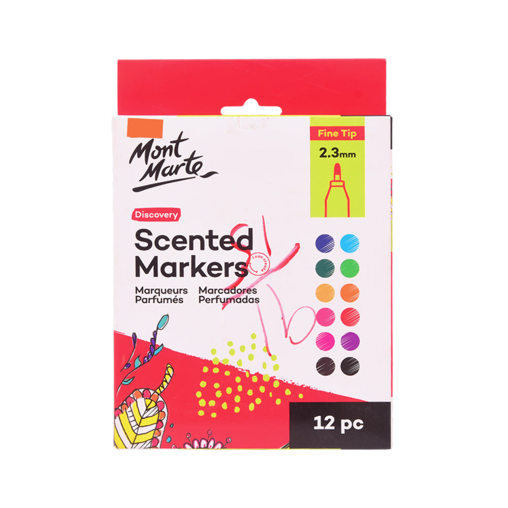 MMPM0014 MONT MARTE SCENTED MARKER 12PC Default Title - MamasJan Toys