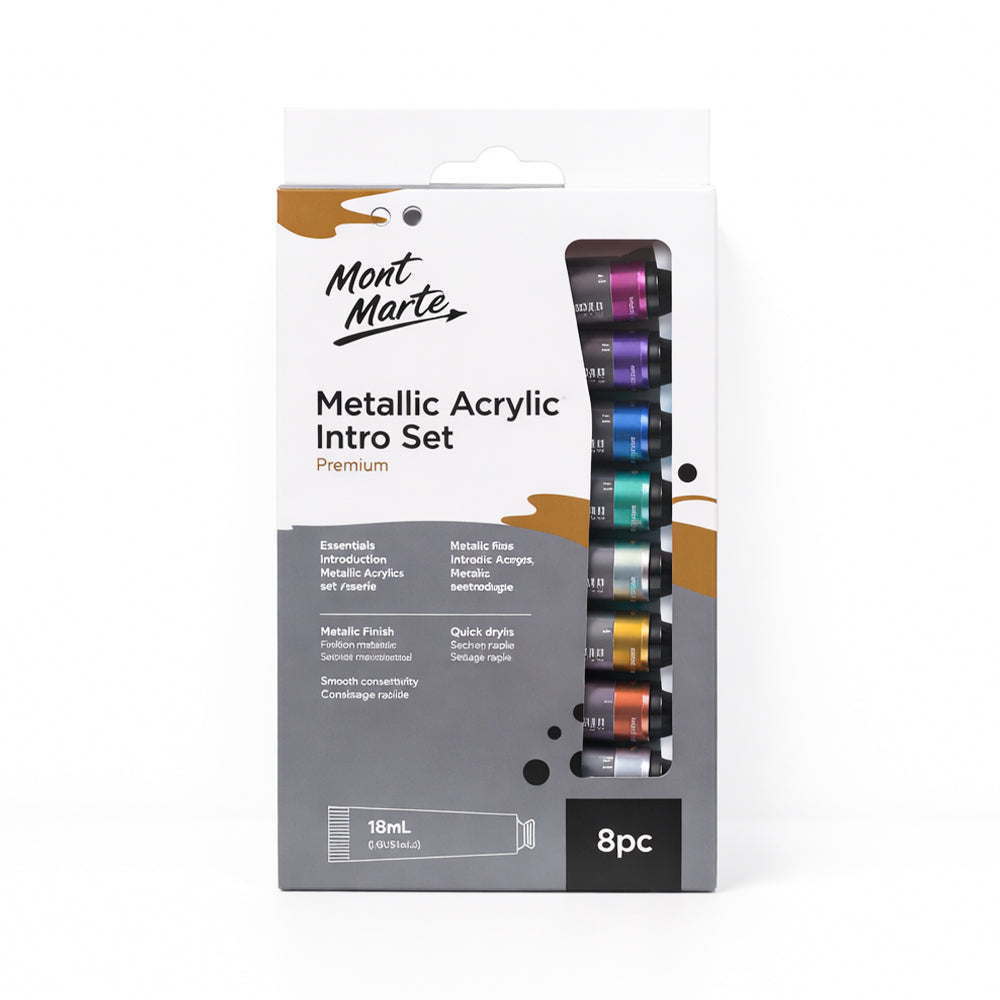 PMMT8181MM METALLIC ACRYLIC TUBE 8PCS Default Title - MamasJan Toys