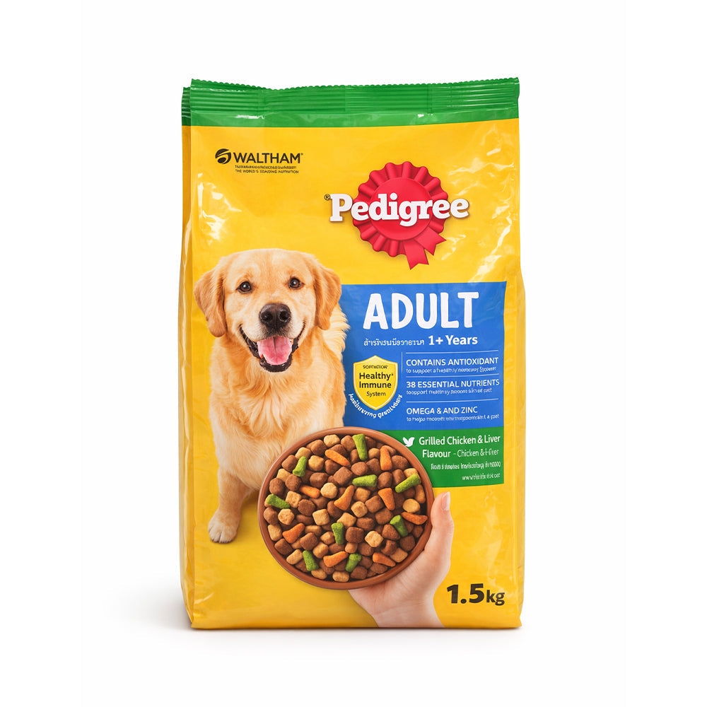PEDIGREE DOG FOOD GRILLED CHICKEN AND LIVER 1.5 KG Default Title - MamasJan Pet Essentials
