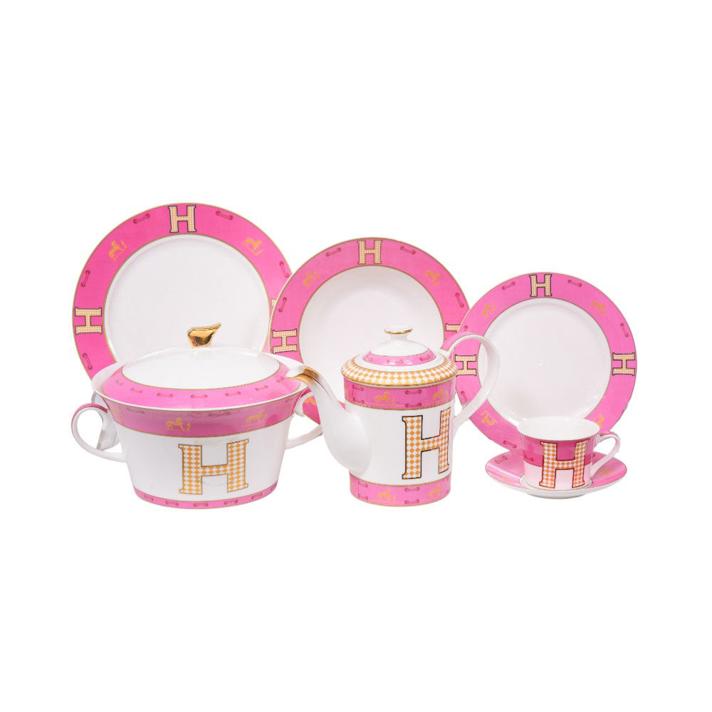 DINNER SET 61PC ROYAL BISTRO 61-678Z BASIC Default Title - MamasJan Crockery