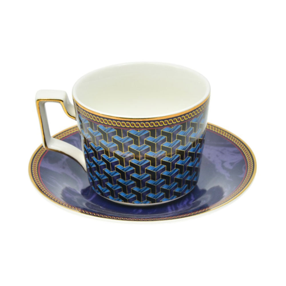 CUP & SAUCER SET ROYAL BISTRO 12PC 12-WJ-201B BASIC Default Title - MamasJan Crockery