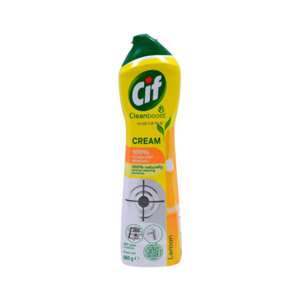 CIF CLEANBOOST DIRT REMOVAL CREAM LEMON 660 GM Default Title - MamasJan Grocery Nonfood
