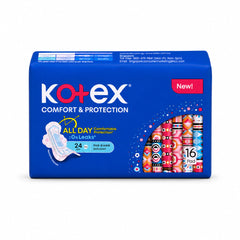 KOTEX SANITRY PADS COMFORT & PROTECTION 16 PADS Default Title - MamasJan Grocery Nonfood