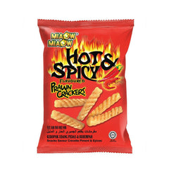 MIAOW MIAOW CHIPS HOT SPICY PRAWN CRACKERS 60 GM Default Title - MamasJan GroceryFoods