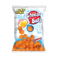 MIAOW MIAOW CHIPS BAKED CHEESE BALL SAVOURY 60 GM Default Title - MamasJan GroceryFoods