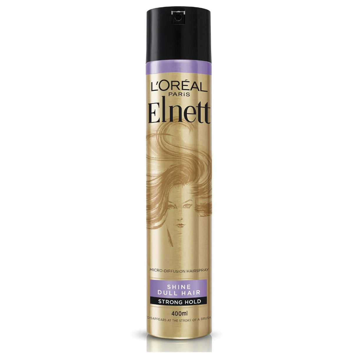 Loreal Hair Spray Elnett Shine Dull Hair Strong Hold 400Ml