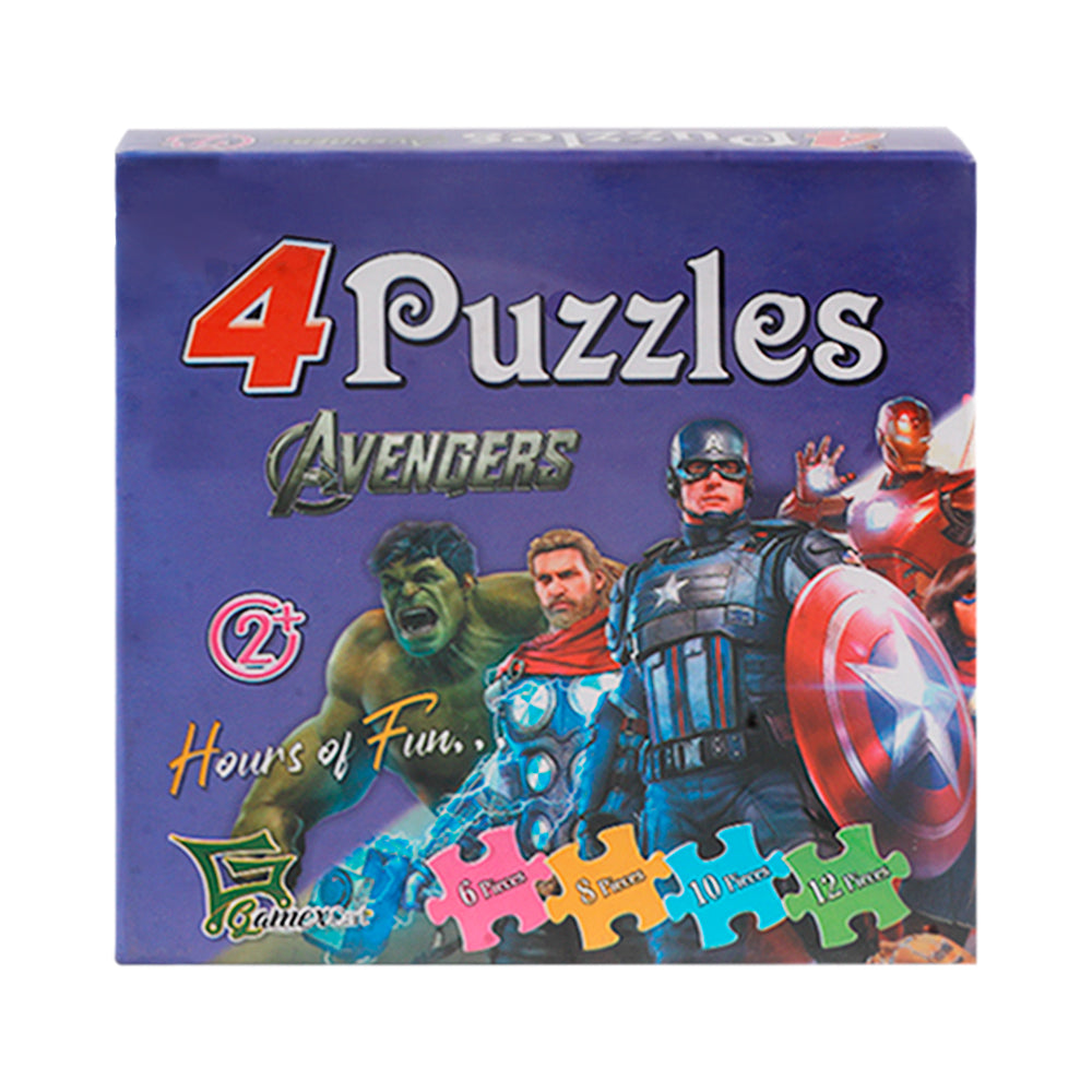8532 GAMEXCART 4 PUZZLE AVENGERS Default Title - MamasJan Toys