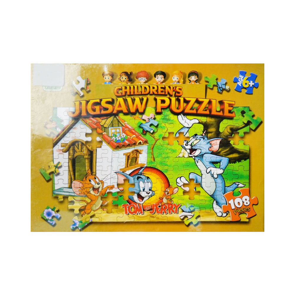 8807 LEARNERS CHILDERNS JIGSAW PUZZLE TOM & JERRY 108PC Default Title - MamasJan Toys