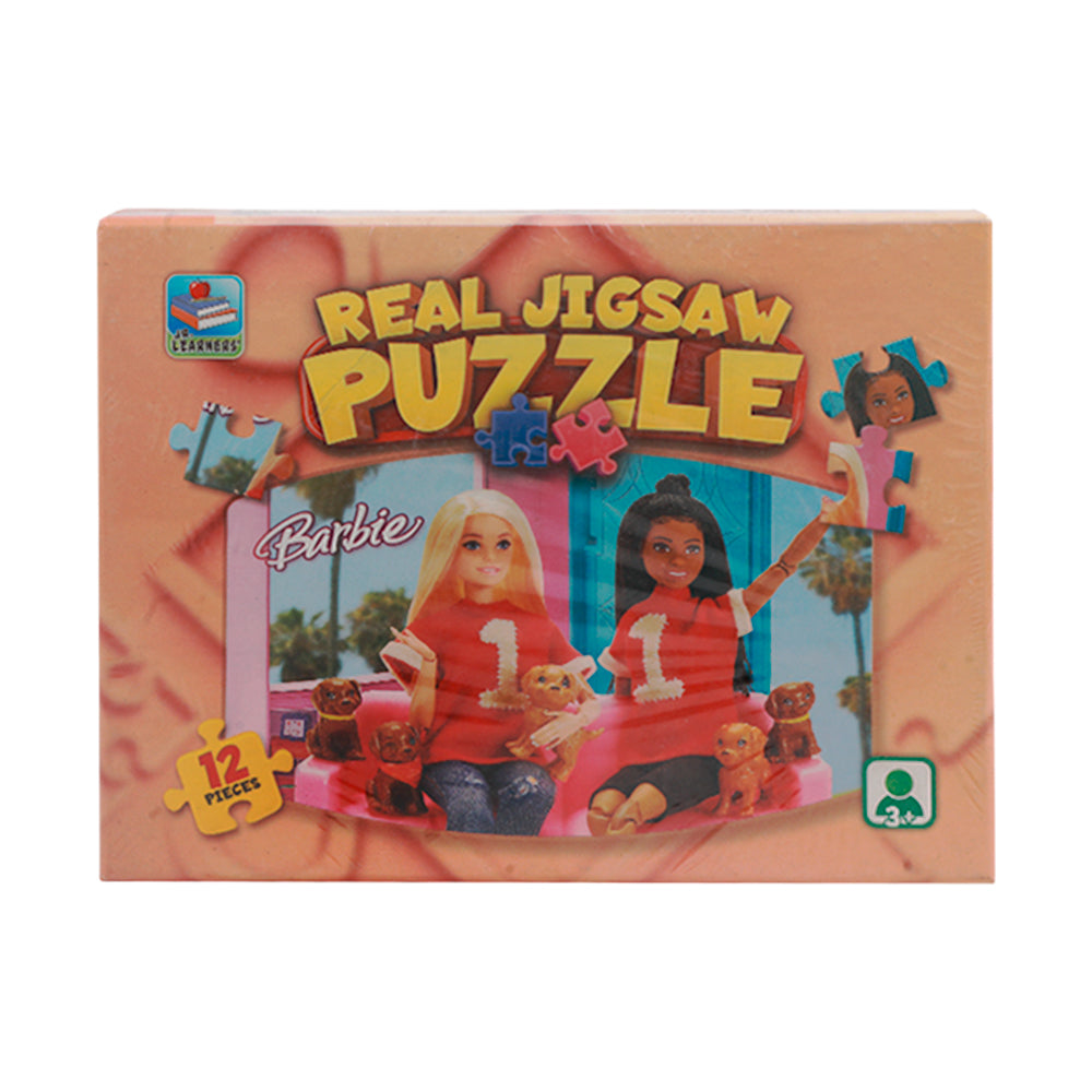 8901 JR.LEARNERS REAL JIGSAW PUZZLE BARBIE 12PC Default Title - MamasJan Toys
