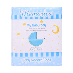 1109 MY BABY BOY MEMORY RECORD BOOK A.M Default Title - MamasJan Toys