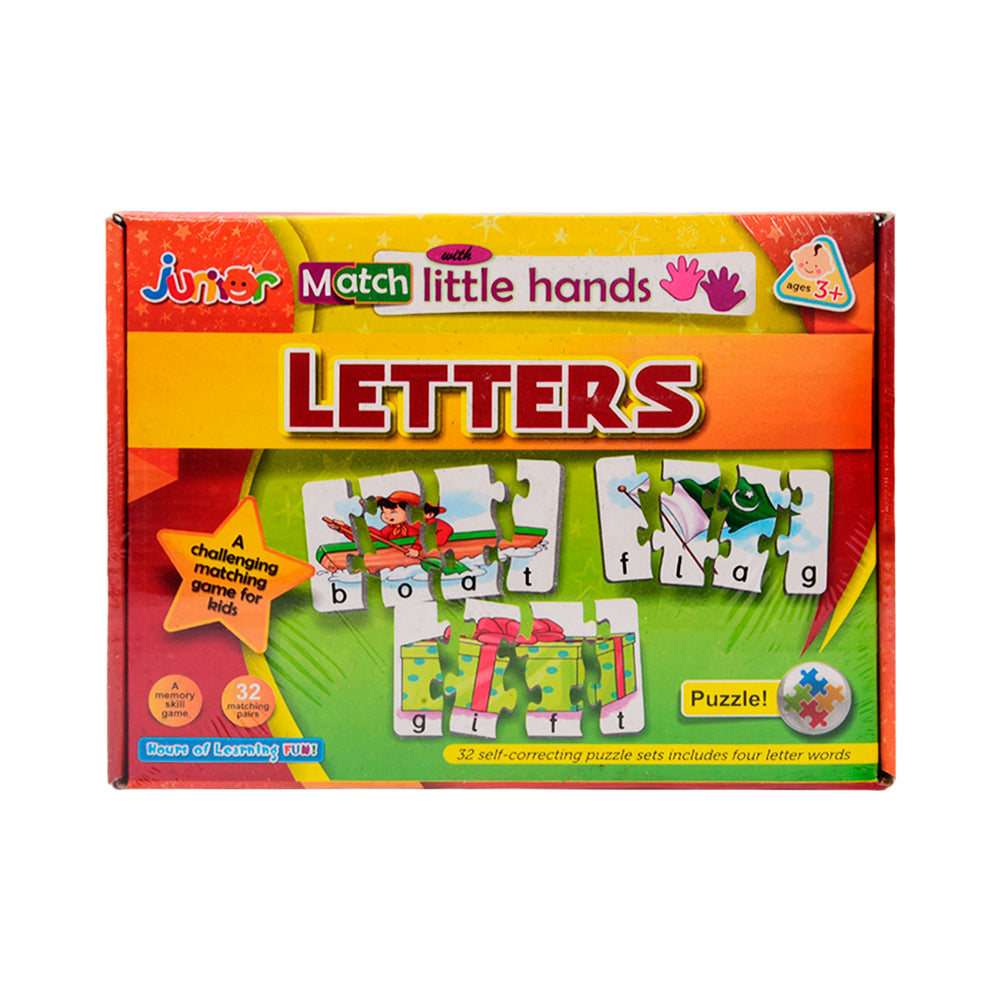 2435 JUNIOR PUZZLE MATCH WITH LITTLE HANDS LETTERS Default Title - MamasJan Toys