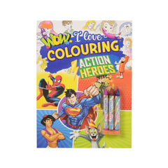488 WOW I LOVE COLORING ACTION HEROS COLORING BOOK A.M Default Title - MamasJan Toys