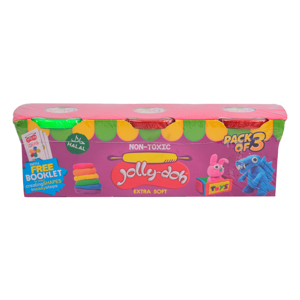 2046 JOLLY DOH PLAY DOUGH 3PC PACK A.M Default Title - MamasJan Toys