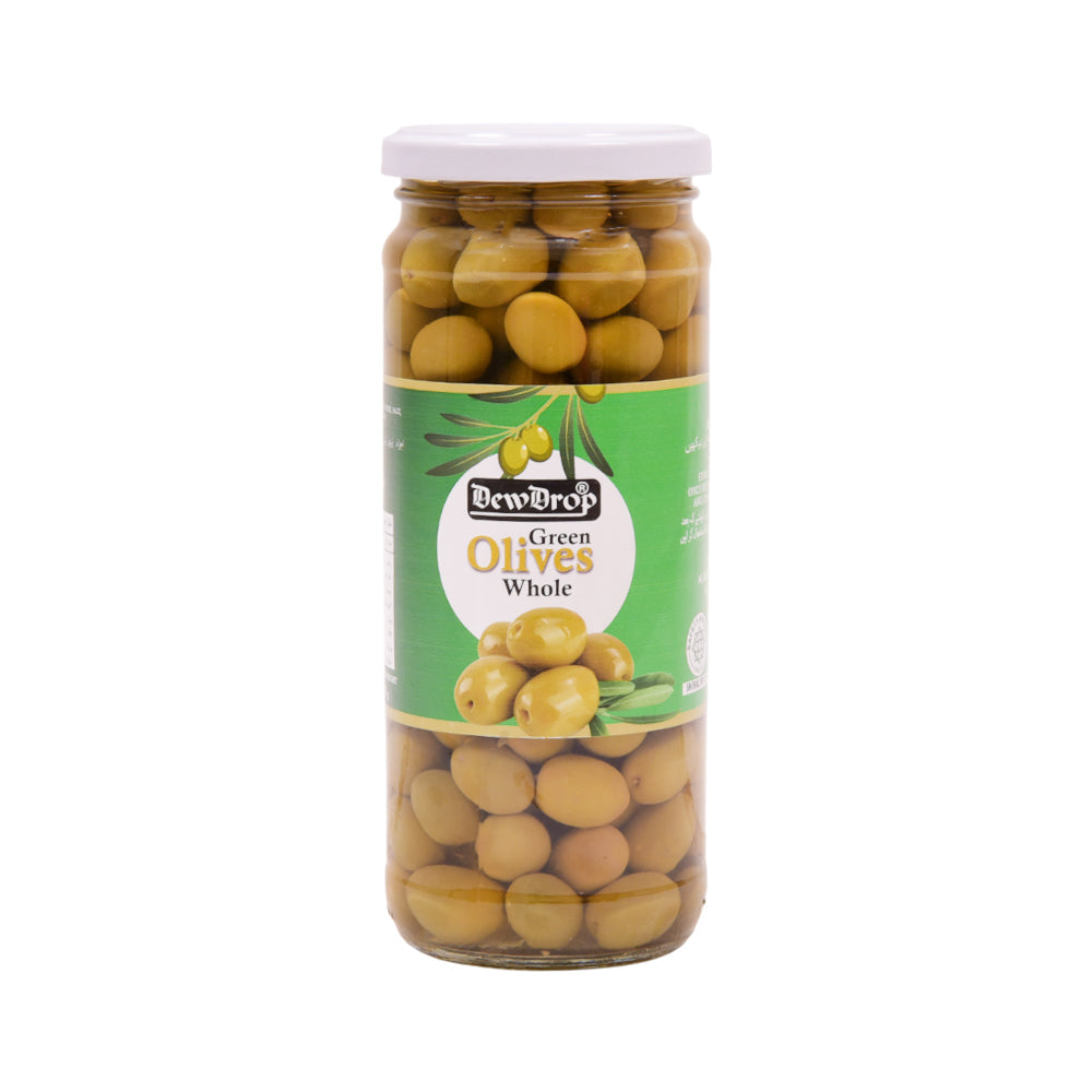 DEW DROP OLIVES GREEN WHOLE 450 GM Default Title - MamasJan GroceryFoods