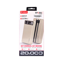 AUDIONIC POWERBANK SPARK PRO S-230 BONE GRAY 20000 MAH Default Title - MamasJan Gift counter