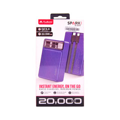 AUDIONIC POWERBANK SPARK PRO S-220 BLUE 20000 MAH Default Title - MamasJan Gift counter