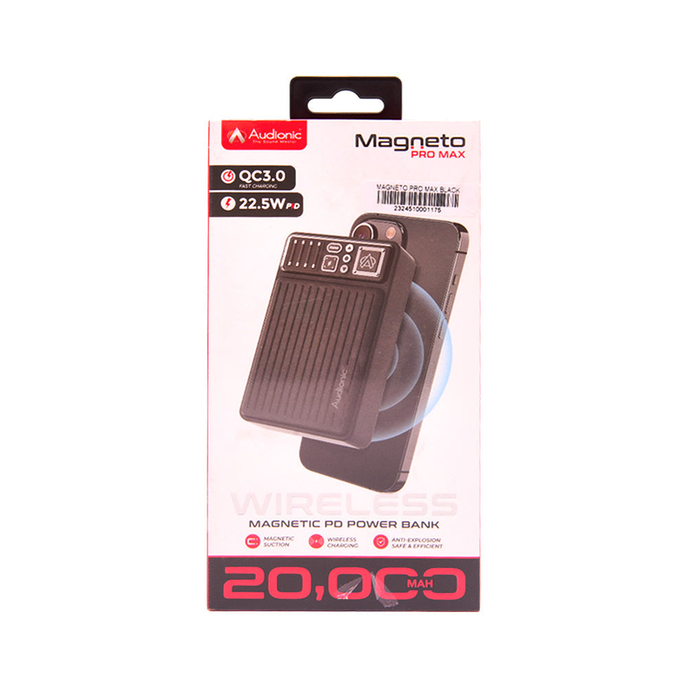 AUDIONIC POWERBANK MAGNETO PRO MAX BLACK 20000 MAH Default Title - MamasJan Gift counter