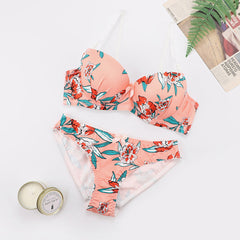 BELLEZA PRINTED PADDED BRA SET A2138 YELLOW / 34-B - MamasJan Lingerie