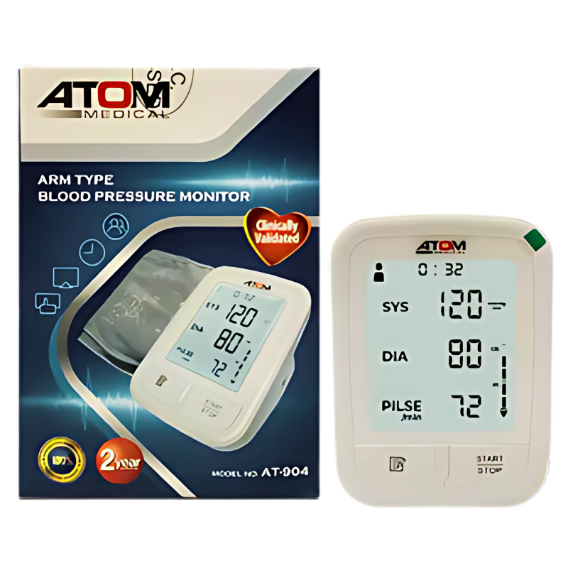 Atom Arm Blood Pressure Monitor Lcd Digital Display - The Healthcare Shop Pakistan