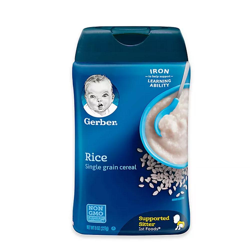 GERBER CEREAL RICE SINGLE GRAIN 227 GM Default Title - MamasJan GroceryFoods