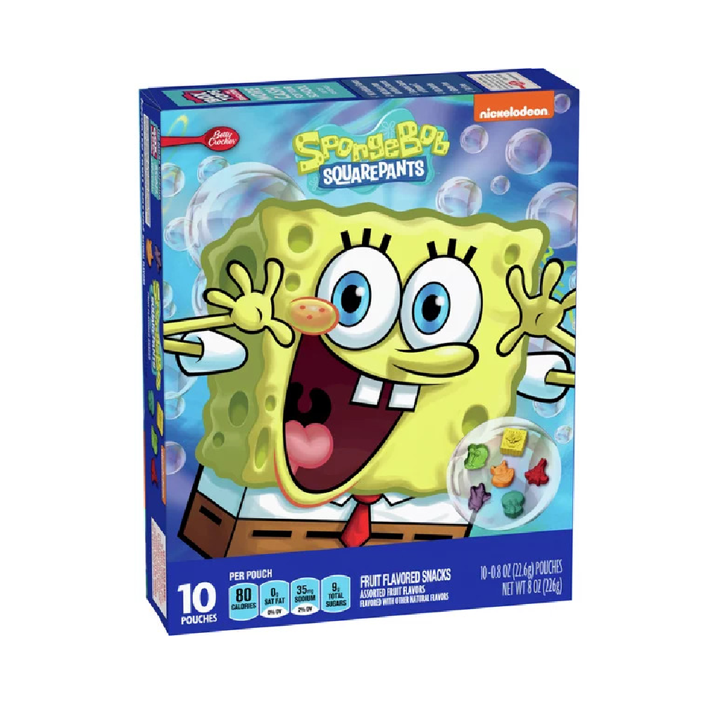 BETTY CROCKER FRUIT SNACKS SPONGE BOB 226GM BASIC Default Title - MamasJan Grocery