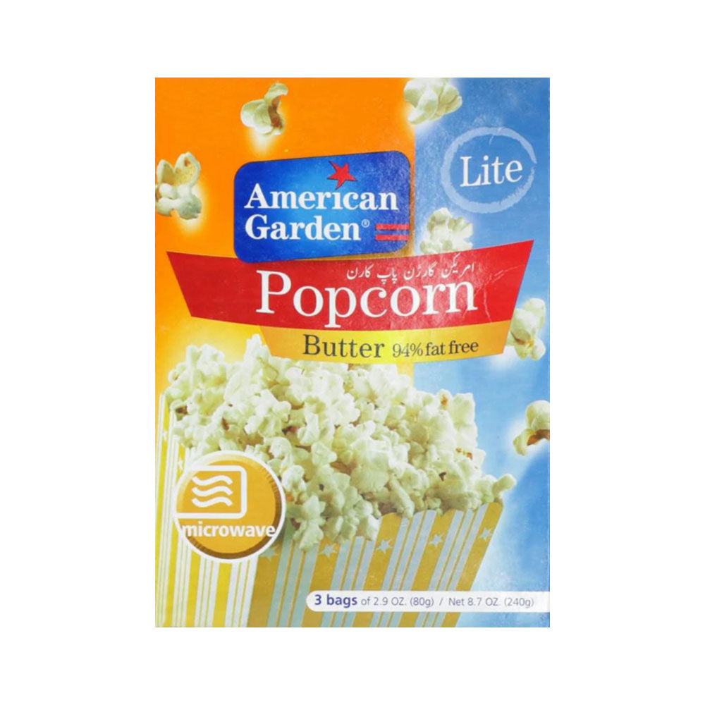 AMERICAN GARDEN POP CORN BUTTER FAT FREE 240 GM Default Title - MamasJan Grocery