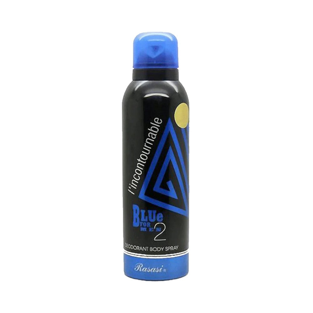 RASASI DEODORANT BLUE FOR MEN 2 INCONTOURNABLE 200 ML Default Title - MamasJan Grocery Nonfood