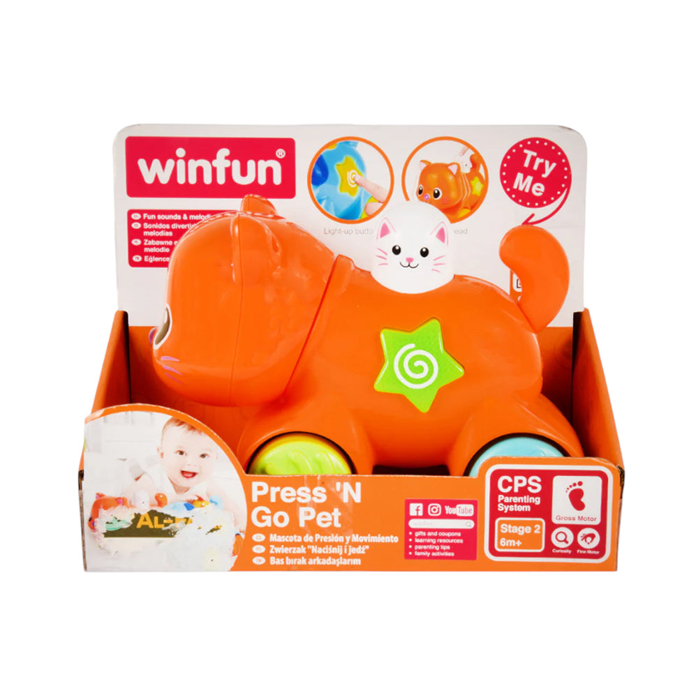 0734 WINFUN PRESS N GO KITTEN PC Default Title - MamasJan Toys
