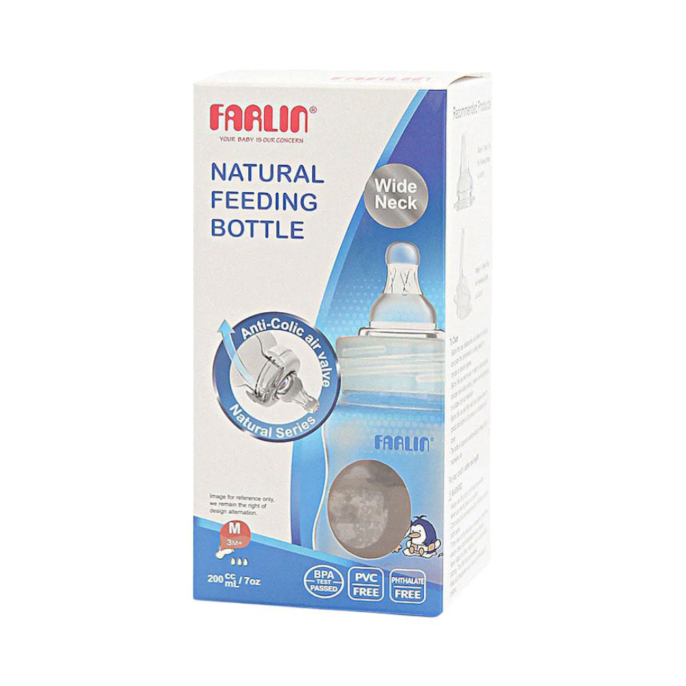 FARLIN BABY FEEDING BOTTLE NATURAL 3M+200 ML NF-809 Default Title - MamasJan Grocery Nonfood