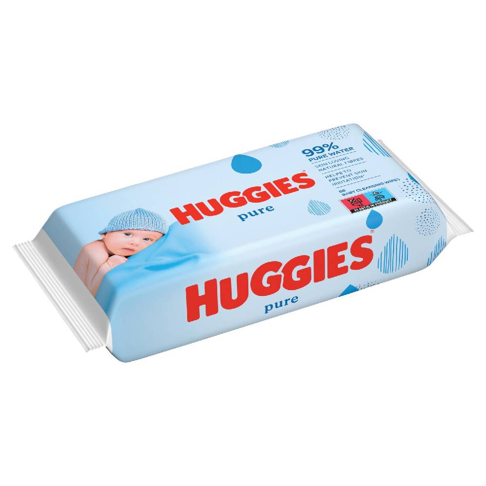 HUGGIES BABY WIPES PURE 56 PC BASIC Default Title - MamasJan Grocery Nonfood