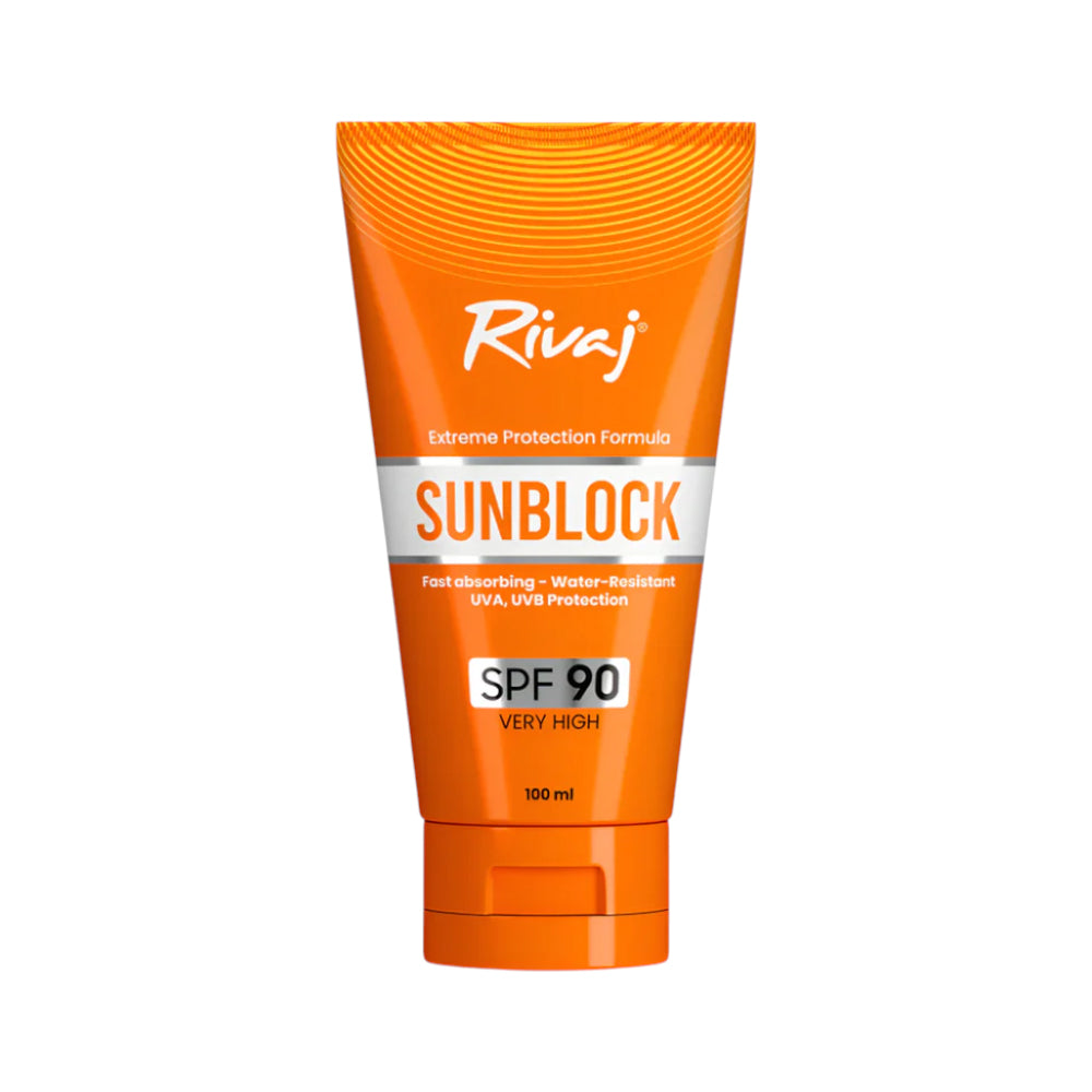 RIVAJ SPF90 SUNBLOCK 100ML Default Title - MamasJan skincare