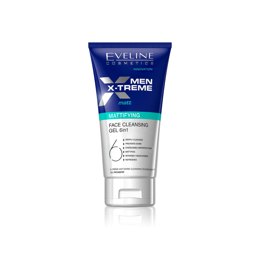EVELINE MEN XTREME MATTIFYING FACE CLEANSING GEL 6 IN 1 150M Default Title - MamasJan skincare