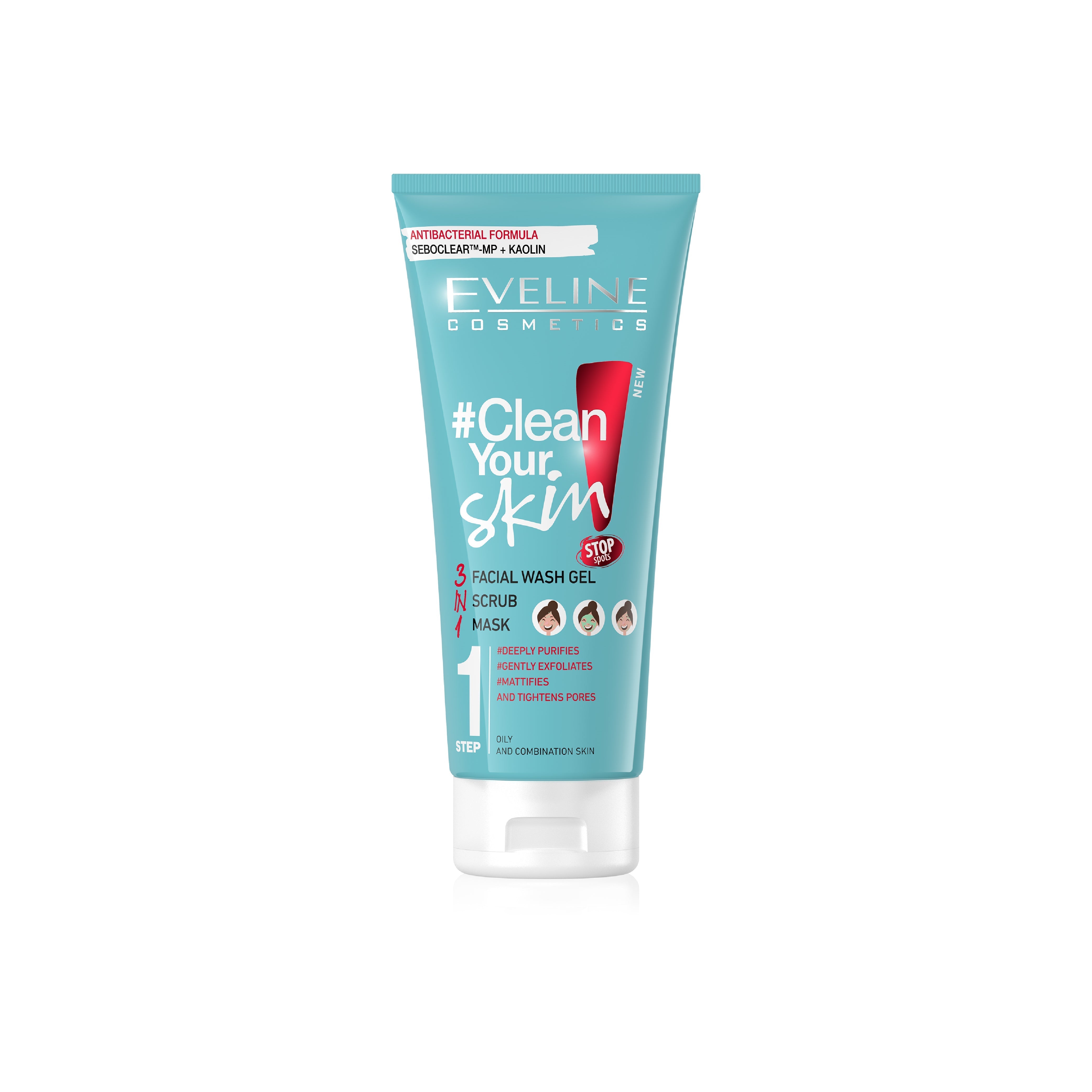 EVELINE PURE CONTROL STEP 1 3IN1 150 ML Default Title - MamasJan skincare