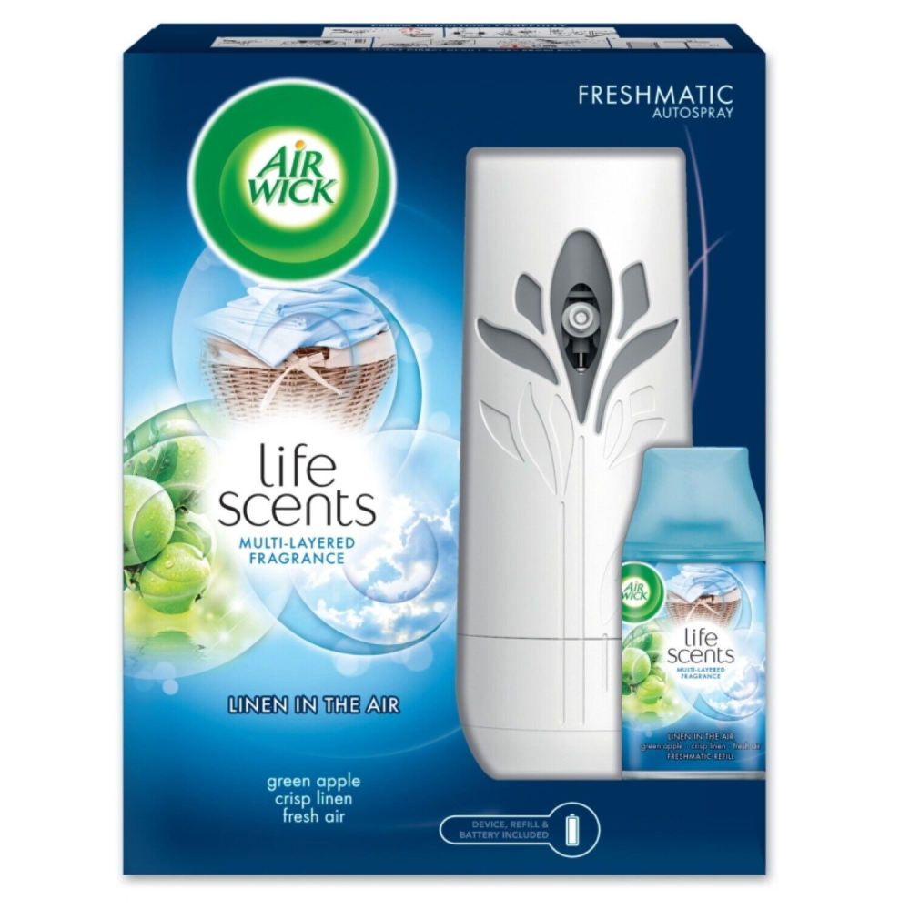 AIR WICK AIR FRESHNER WITH MACHINE COOL LINEN 250 ML Default Title - MamasJan Grocery Nonfood