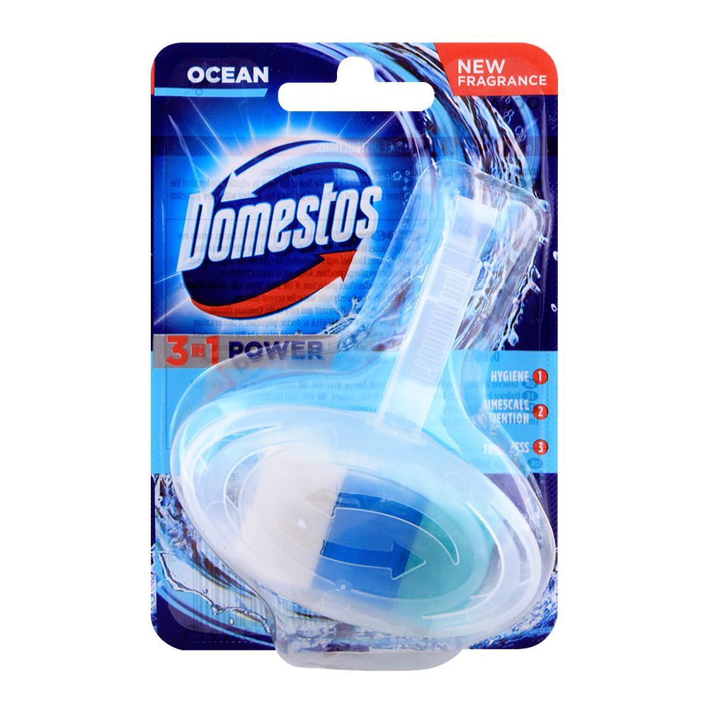 DOMESTOS TOILET FRESHNER BLOCK OCEAN 3IN1 40 GM Default Title - MamasJan Grocery Nonfood