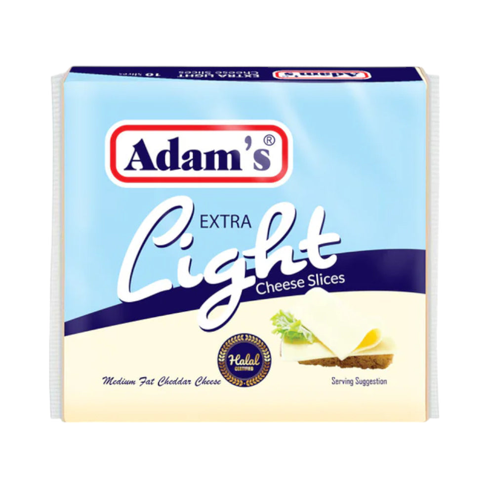 ADAMS EXTRA LIGHT CHEESE 10 SLICES 200 GM Default Title - MamasJan Grocery