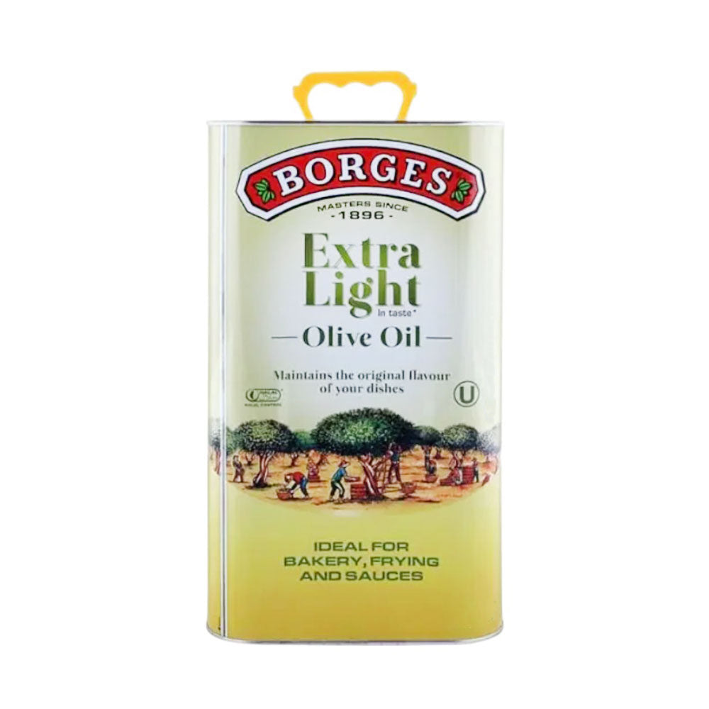 BORGES EXTRA LIGHT OLIVE OIL TIN BOTTLE 4 LTR Default Title - MamasJan Grocery