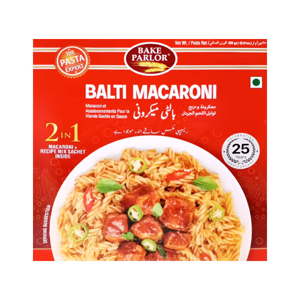 BAKE PARLOR BALTI MACARONI 250 GM Default Title - MamasJan Grocery
