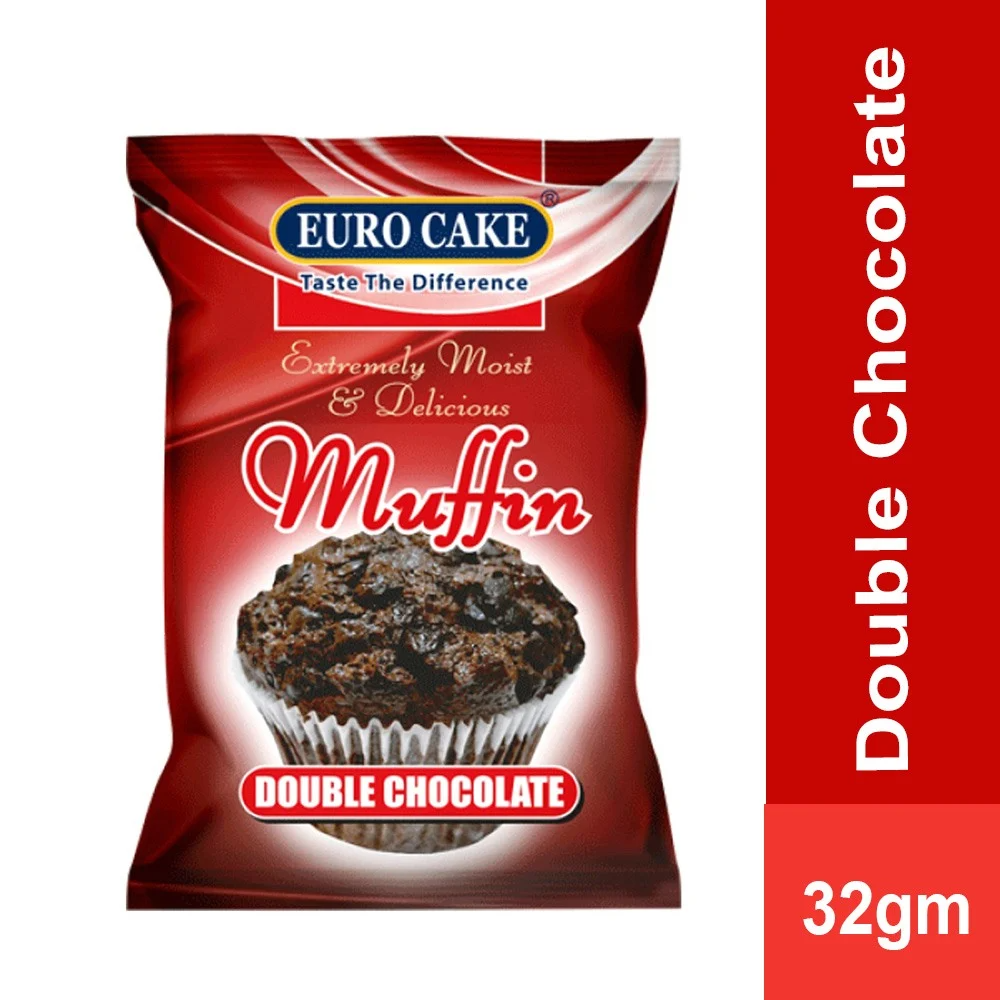 EURO MUFFIN CAKE DOUBLE CHOCOLATE PC 32 GM Default Title - MamasJan Grocery