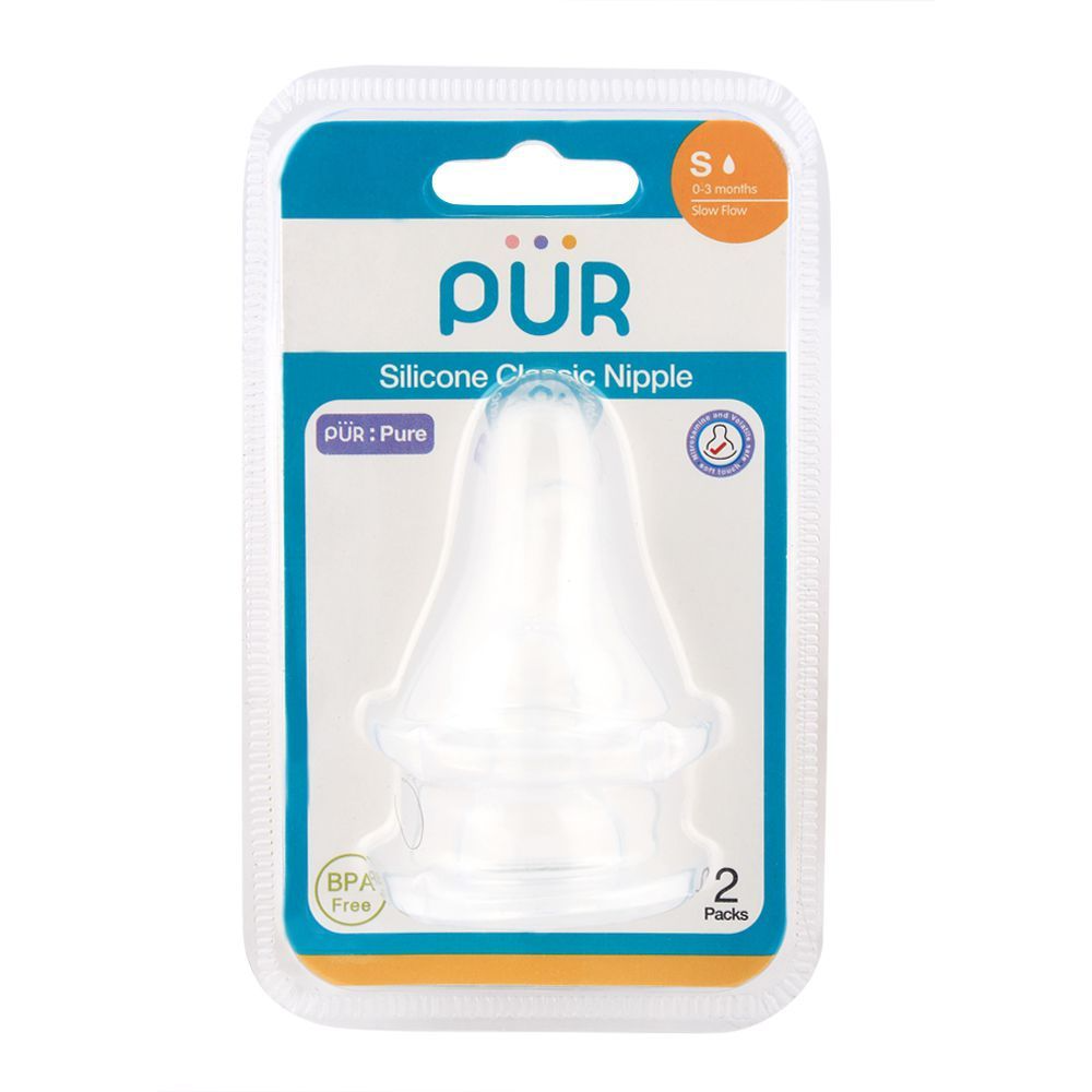 PUR WIDE NECK SILICONE TEATS 2PC 0+M 3255 PACK Default Title - MamasJan Grocery Nonfood