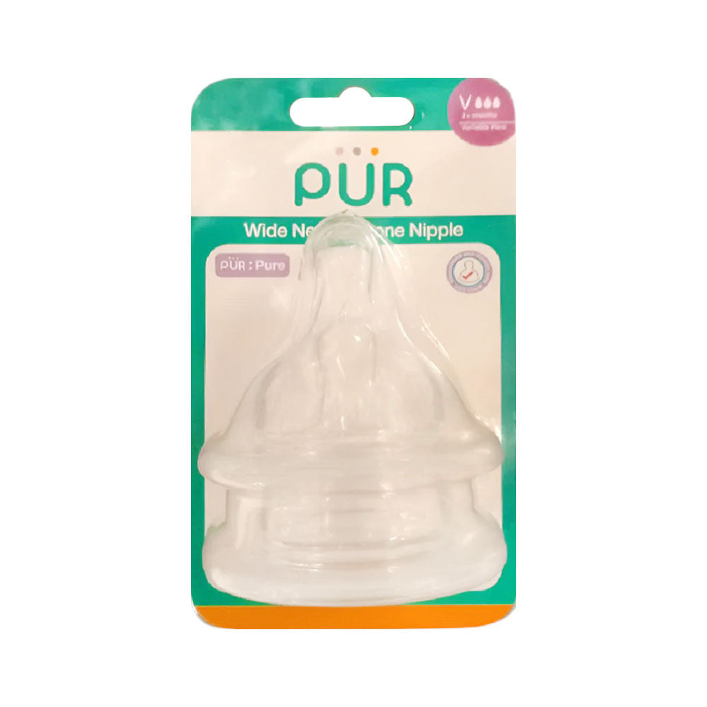 PUR WIDE NECK SILICONE TEATS VARIABLE FLOW 2PC 3258 PACK Default Title - MamasJan Grocery Nonfood