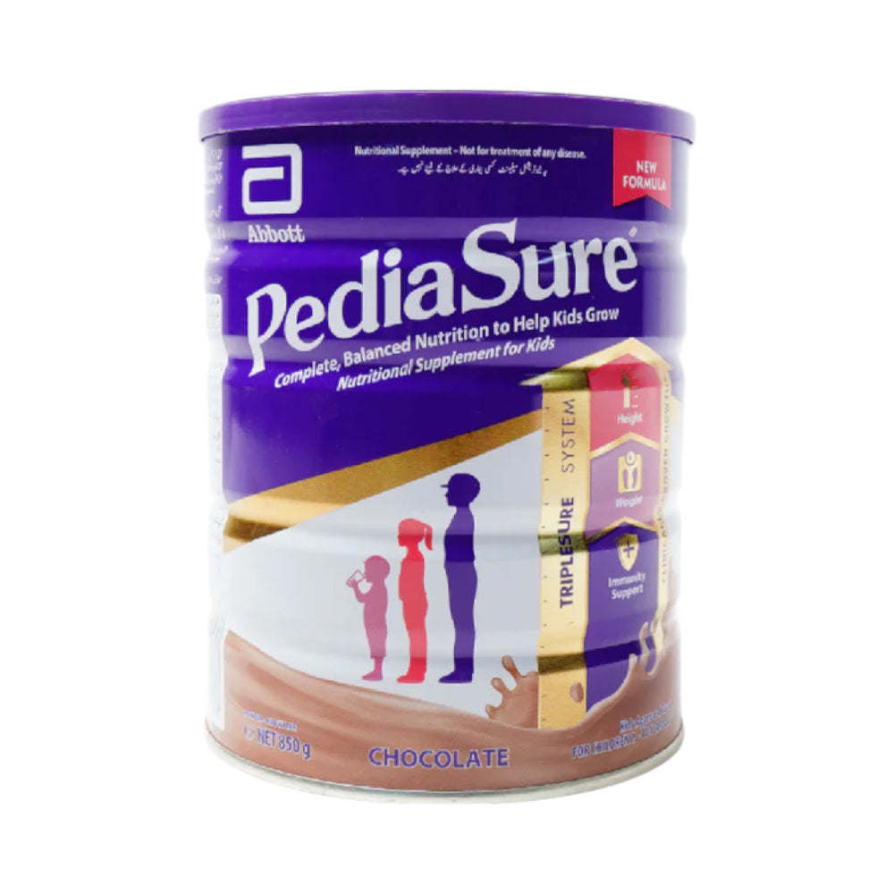 PEDIASURE NUTRITIONAL SUPPLEMENT POWDER FOR KIDS CHOCOLATE TIN 850 Default Title - MamasJan Grocery