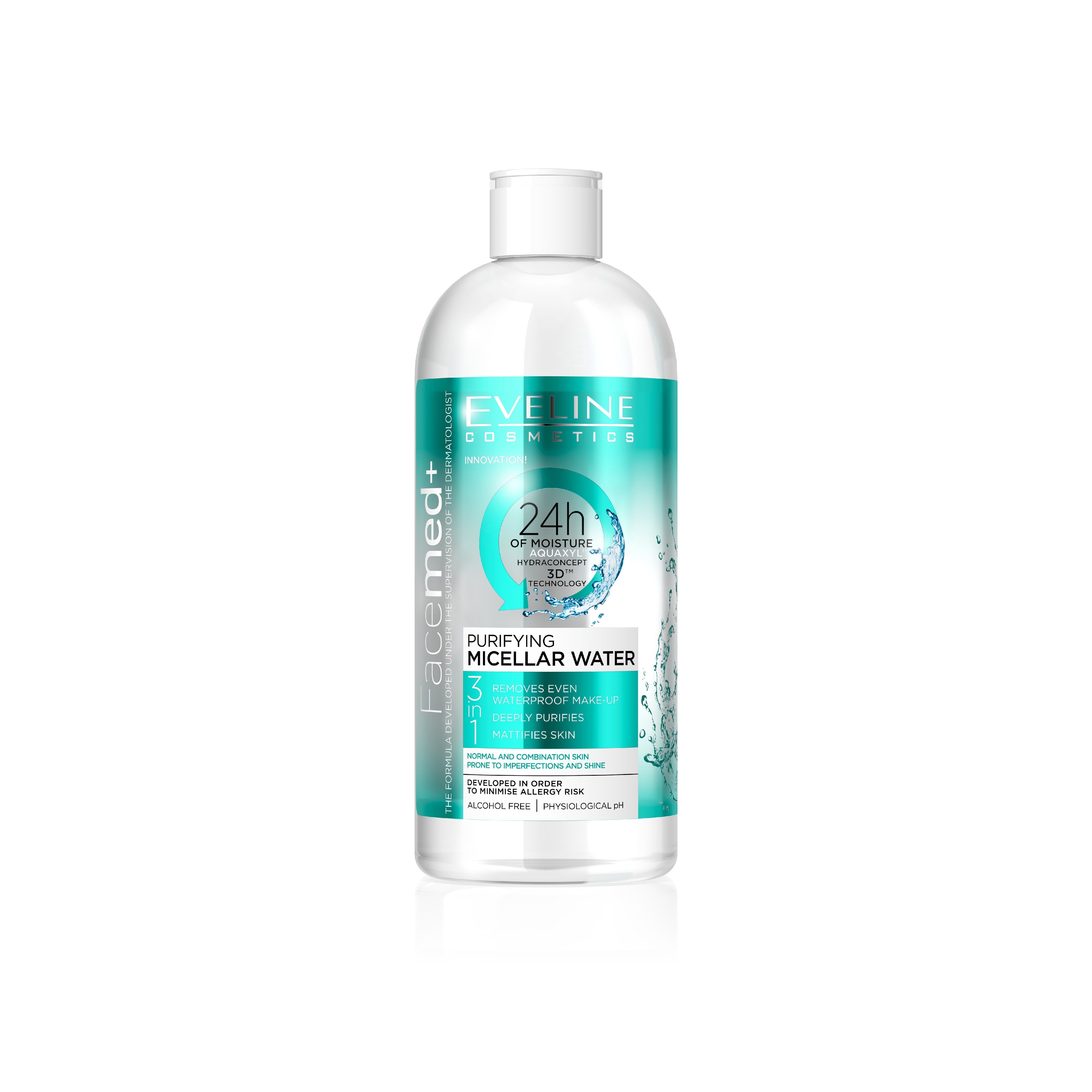 EVELINE PURIFYING MICELLAR WATER 3IN1 400 ML PCS Default Title - MamasJan skincare