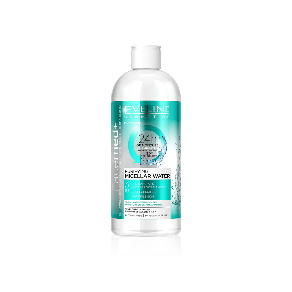 EVELINE PURIFYING MICELLAR WATER 3IN1 400 ML PCS Default Title - MamasJan skincare