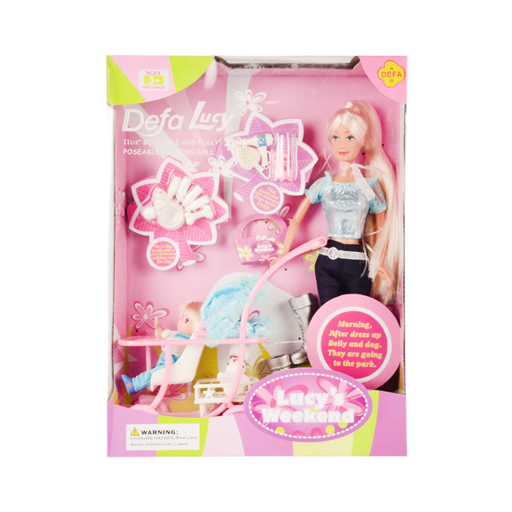 20958 LUCYS DOLL STROLLER SET BASIC Default Title - MamasJan Toys